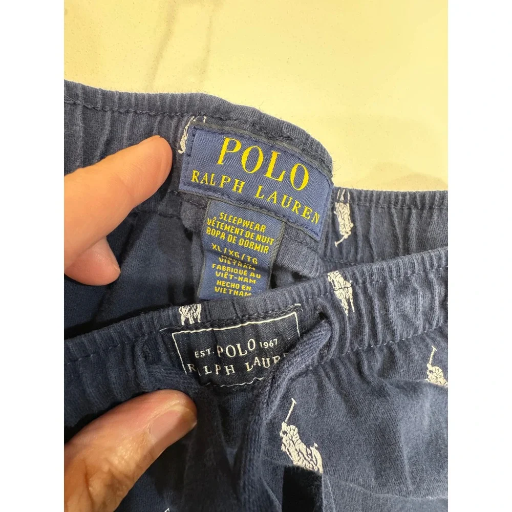 Polo Ralph Lauren Pajama Pants Pony Logo Size XL Navy Blue Men's